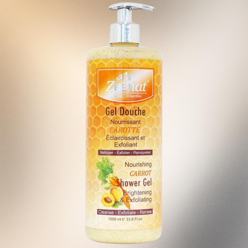 Zeenat Carrot Clarifying & Exfoliating Shower Gel 1000 ml/33 oz