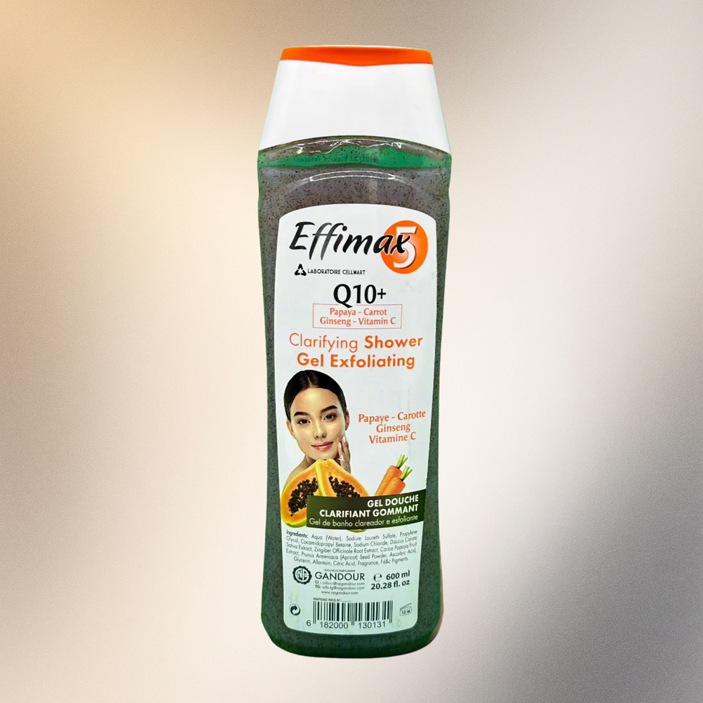 Effimax5 Q10 Clarifying Shower Gel Exfoliating 600ml