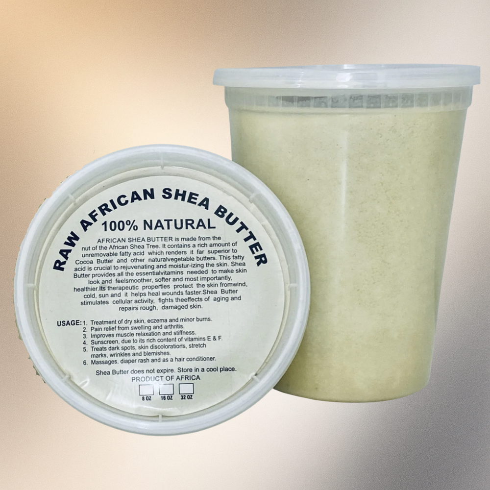 Raw African Shea Butter (White) Large 32 oz