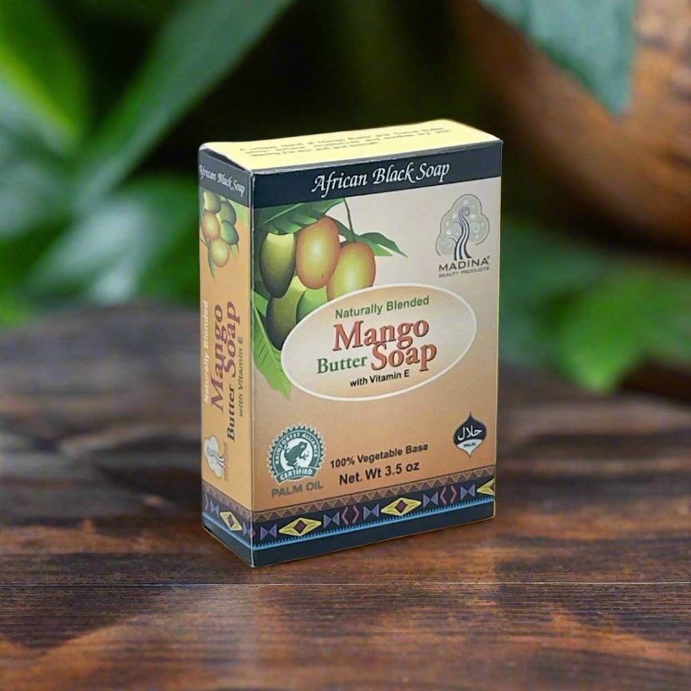 Madina Mango Butter & Vitamin E African Black Soap 3.5oz