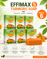 Effimax Turmeric Soap pack of 6. ( 75 grm x 6 )