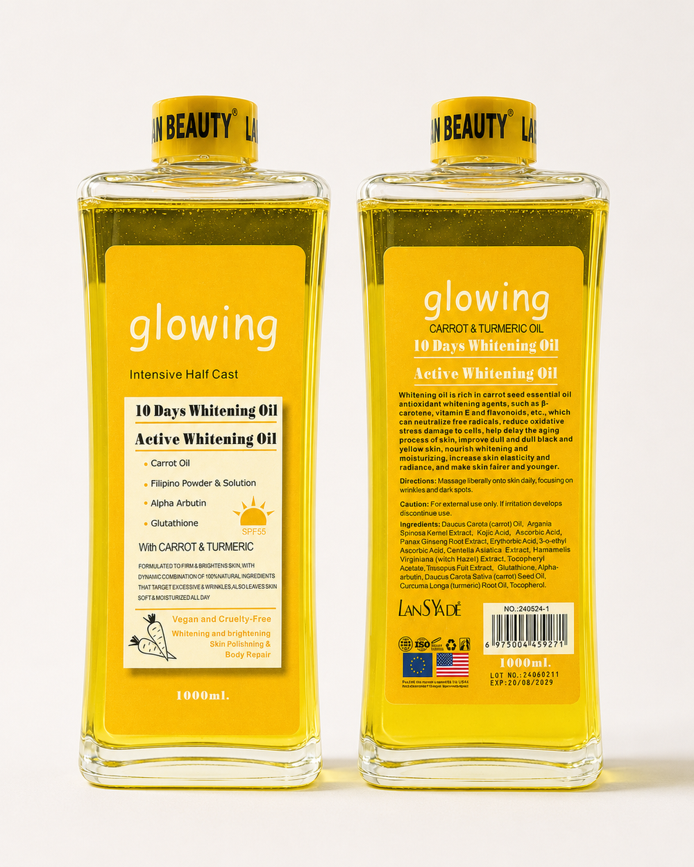 LANSKADE Glowing Carrot & Turmeric Oil 1000 mL