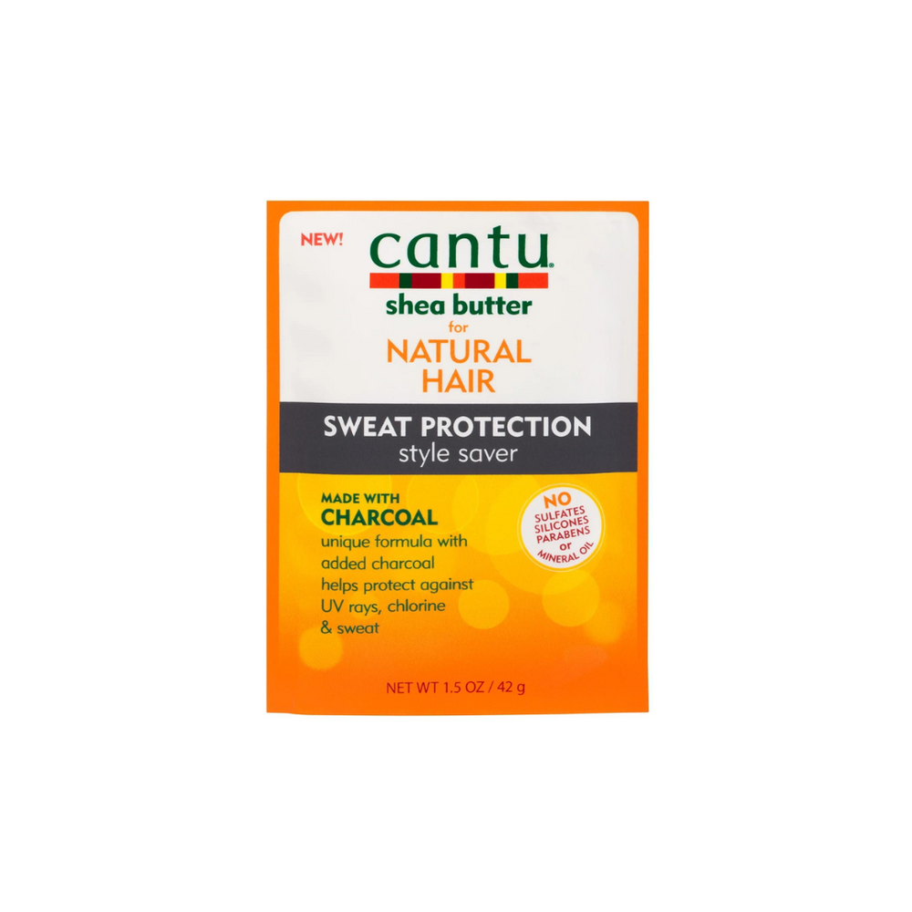 Cantu Shea Butter For Natural Hair Charcoal Sweat Protection Style Saver Packet  1.5oz each