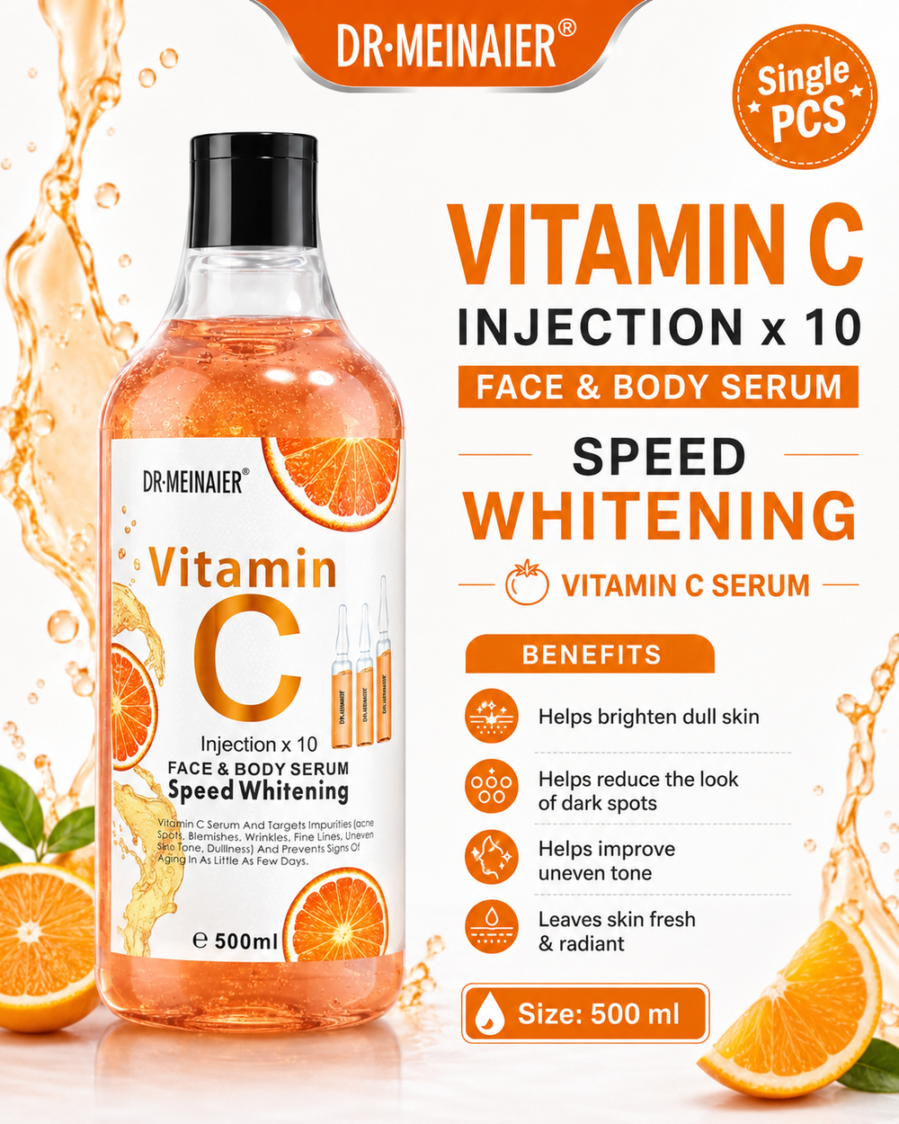DR Meinaier Vitamin C Face & Body Serum - 500 Ml