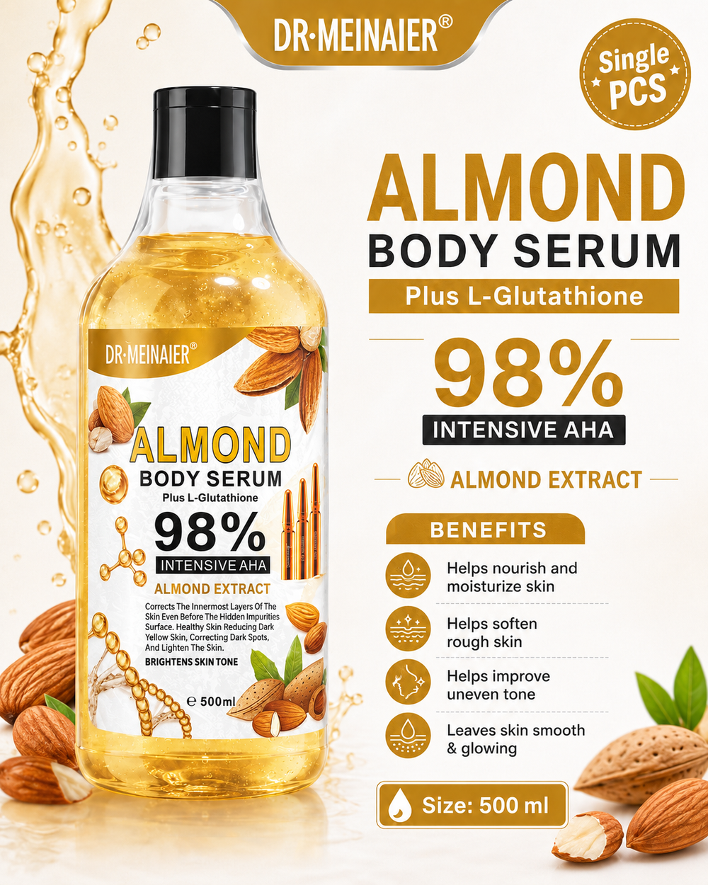 DR Meinaier Almond Body Serum - 500 aml