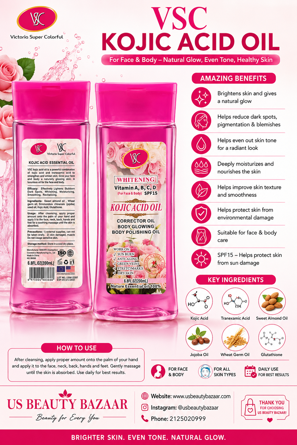 VSC Kojic Acid Oil 200 ml