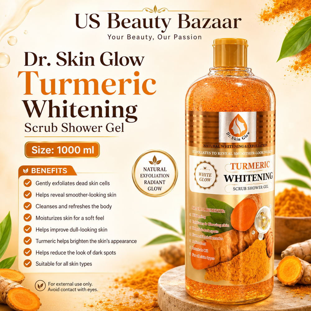 Dr. Skin Glow Turmeric Whitening Scrub Shower Gel  Size: 1000 ml