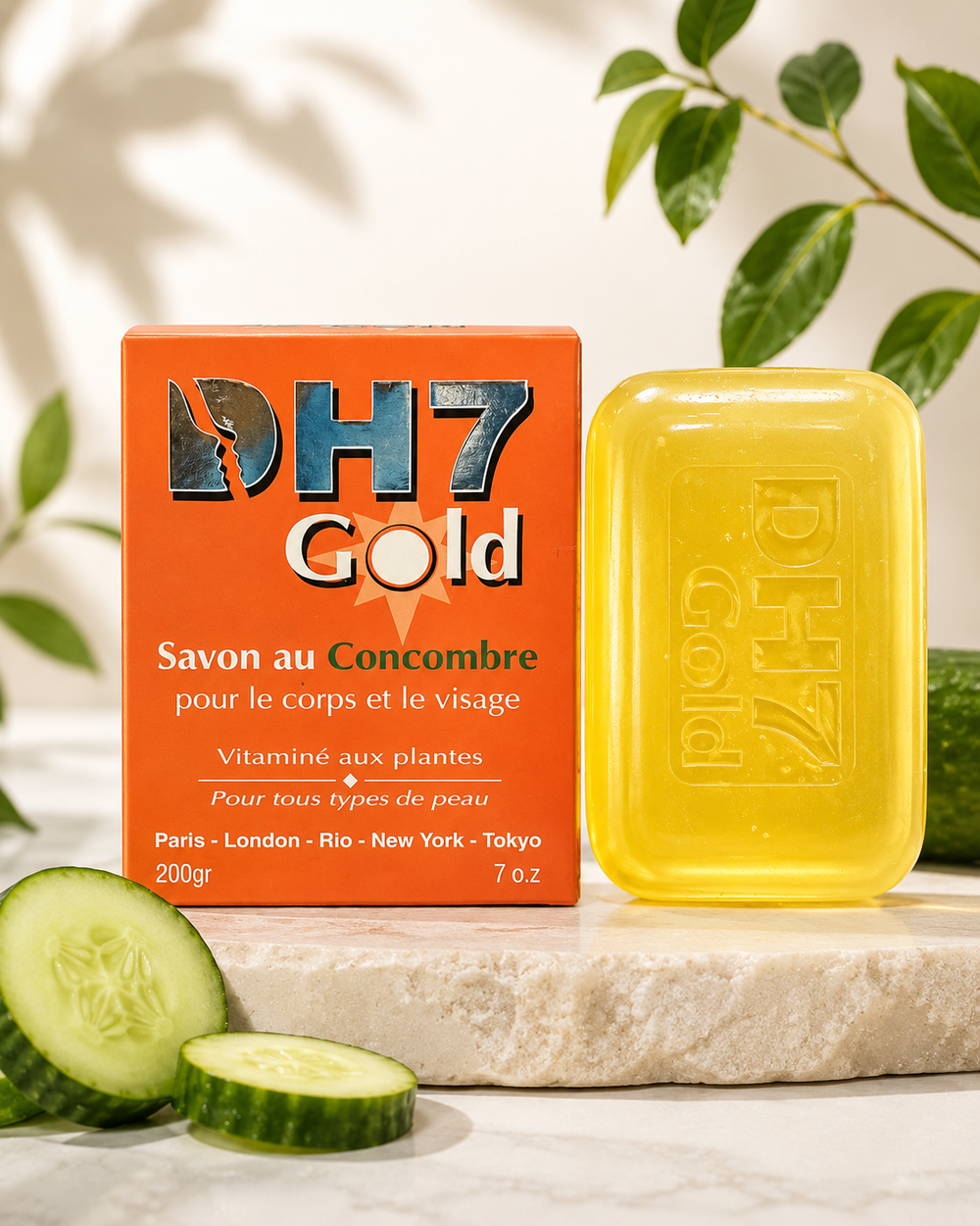 DH7 Gold Cucumber Soap 7 oz