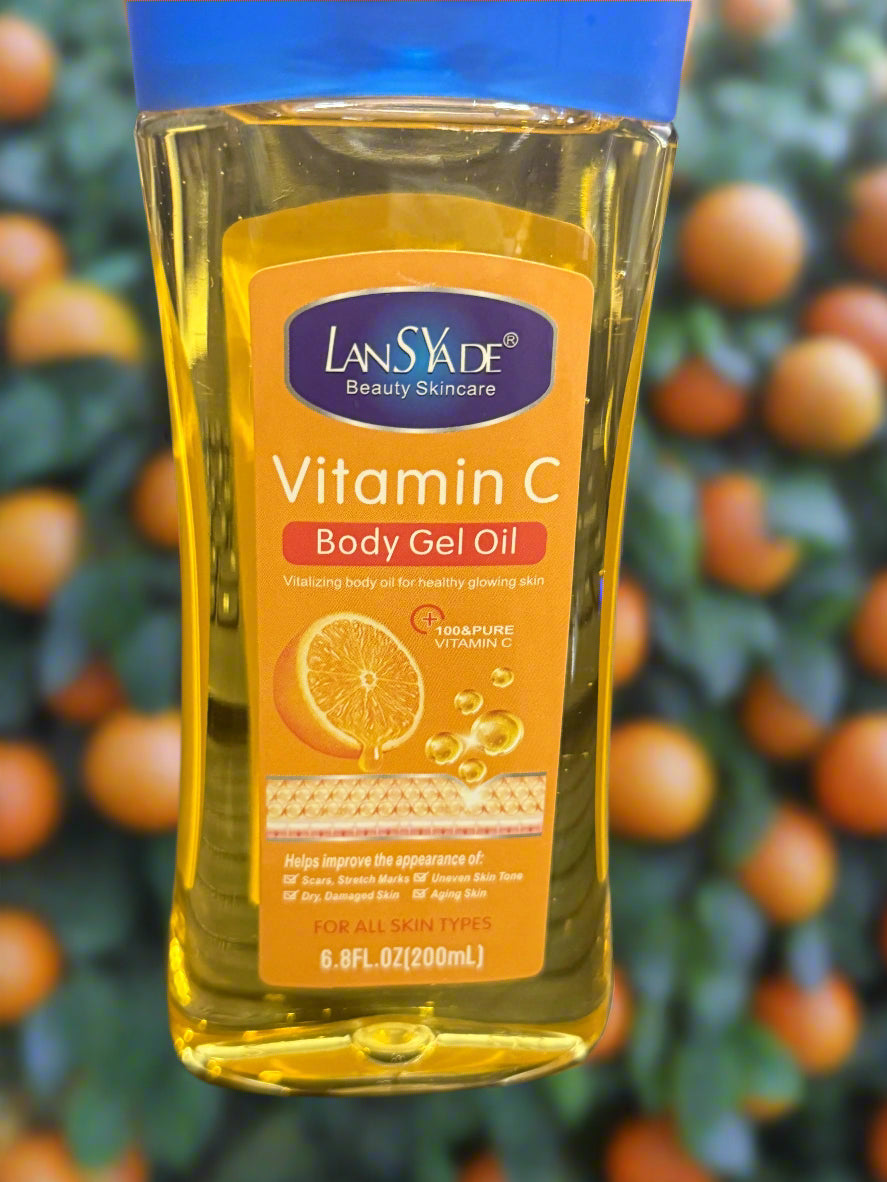 LANSYADE Vitamin C Body Gel Oil – 6.8 fl. oz (200 mL)