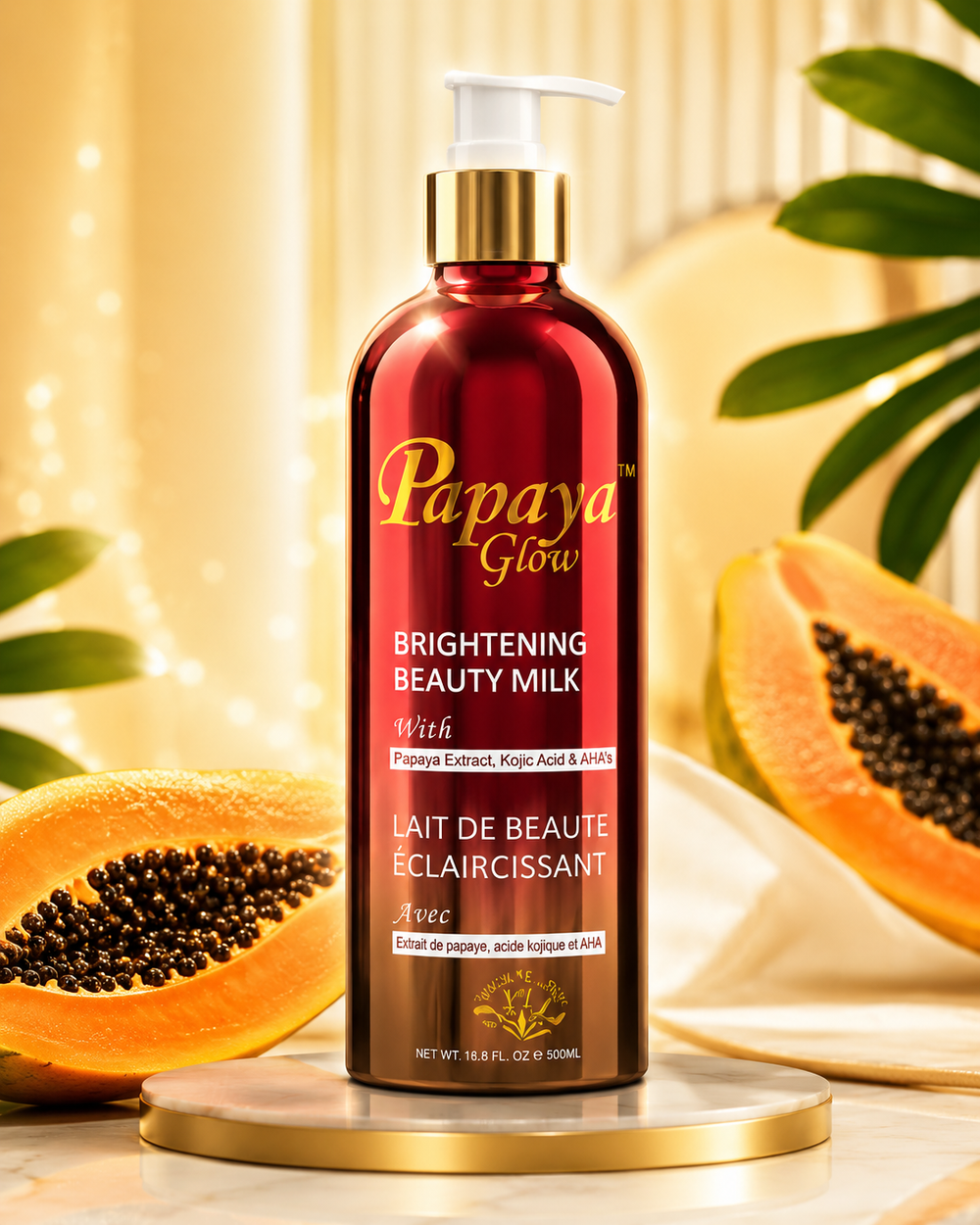 Papaya Glow Brightening Beauty Milk – 500 ml / 16.8 fl. oz.