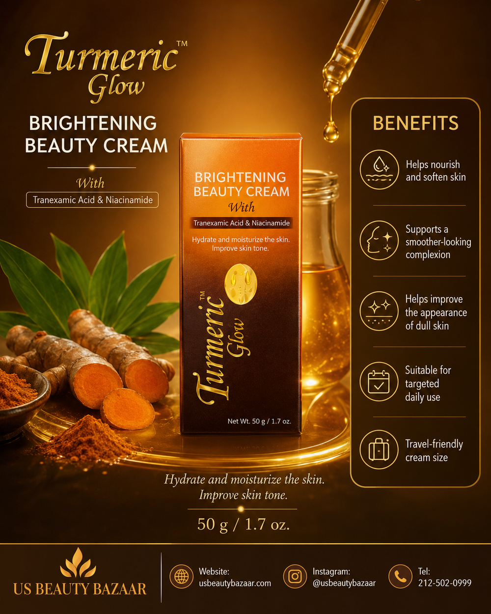 Turmeric Glow Brightening Beauty Cream  Size: 50 g / 1.7 oz.