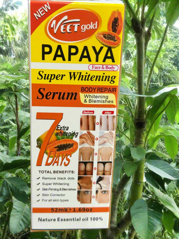 Veet Gold Papaya Super Whitening Serum 52 Ml 1.69 Oz 7 Days Result