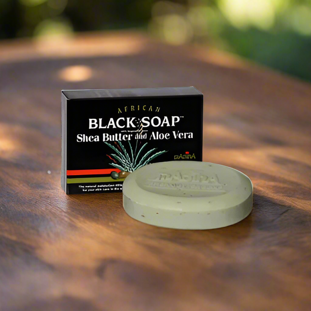 Madina African Black Soap Shea Butter & Aloe Vera 3.5 oz Pack of 6