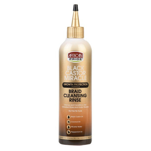 African Pride Black Castor Miracle Braid & Scalp Cleansing Rinse 12 oz